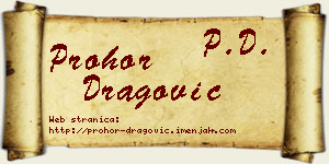 Prohor Dragović vizit kartica